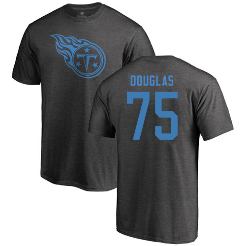 Tennessee Titans Men Ash Jamil Douglas One Color NFL Football #75 T Shirt->tennessee titans->NFL Jersey